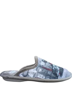 Zapatilla de Casa Hombre Cosdam Biorelax 1442 Grenoble Gris