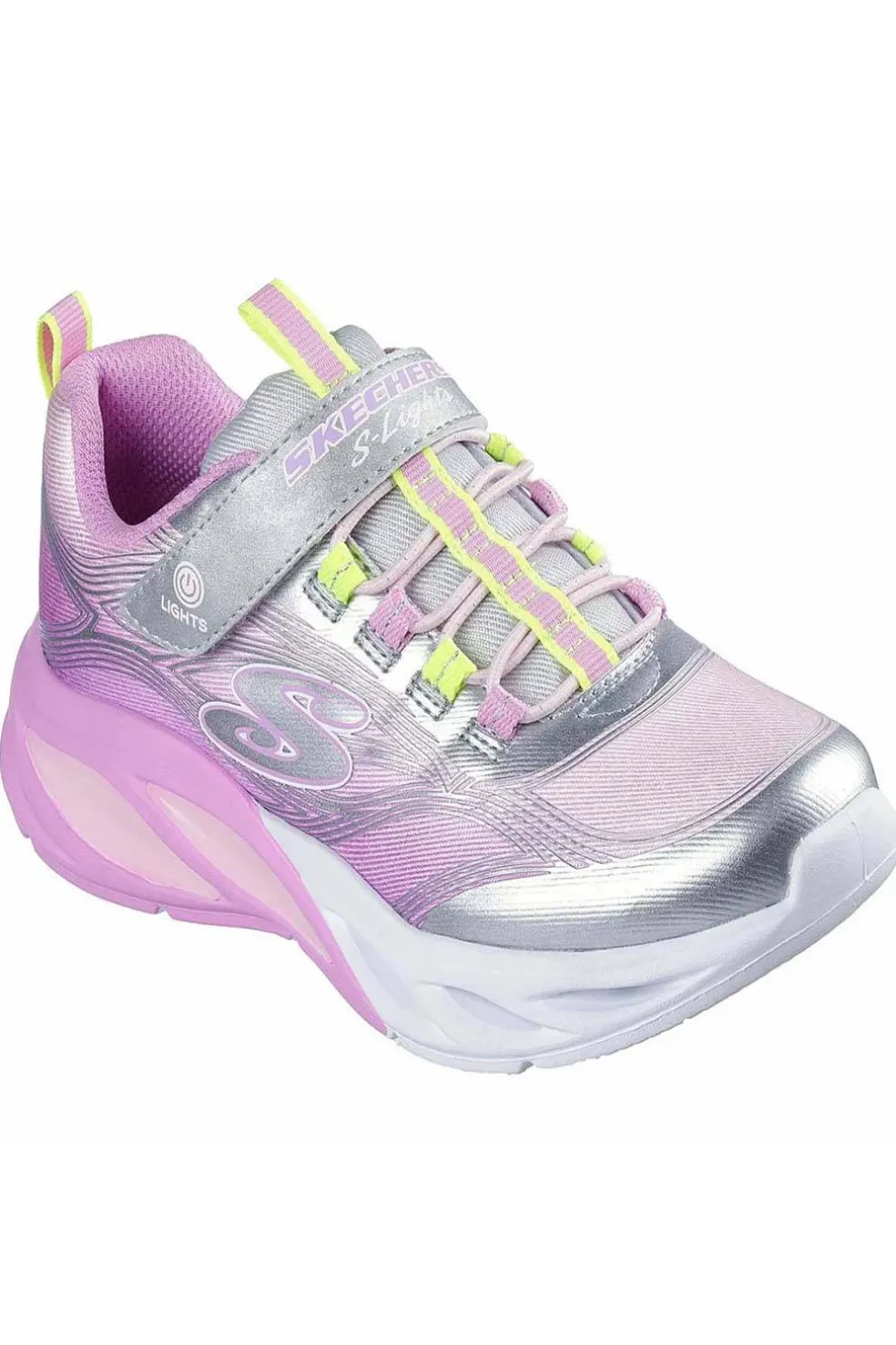 Zapatilla Infantil Skechers s-lights: cosmic glow 303712l silver multi