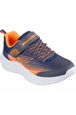 Zapatilla Infantil Skechers microspec advance 403926l navy orange