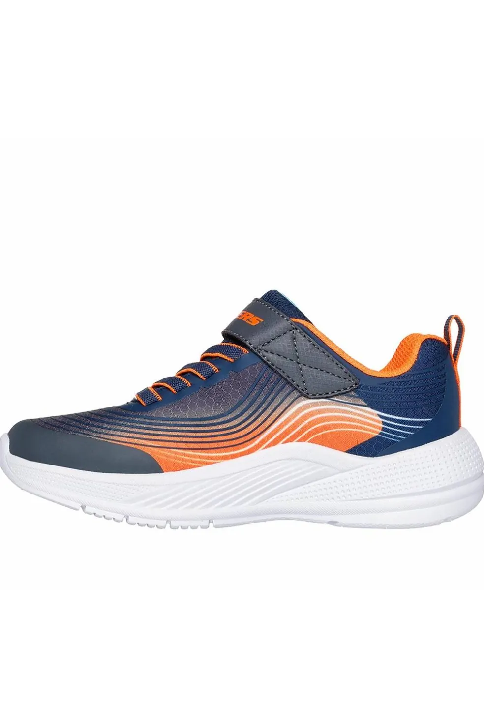 Zapatilla Infantil Skechers microspec advance 403926l navy orange