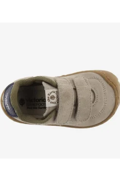 Zapatilla Infantil Victoria Bosco tiras Barefoot serraje 1370118 taupe