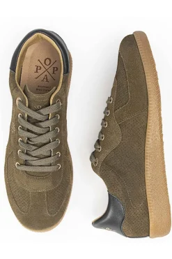 Zapatilla Mujer Popa Piel Imperial Verde