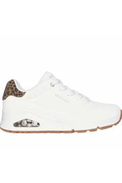 Zapatilla Mujer Skechers UNO Jungle Nite 177093 WHLD White Leopard