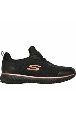 Zapatilla Mujer Skechers Squad SR 77222EC BKRG Negro Oro Rosa