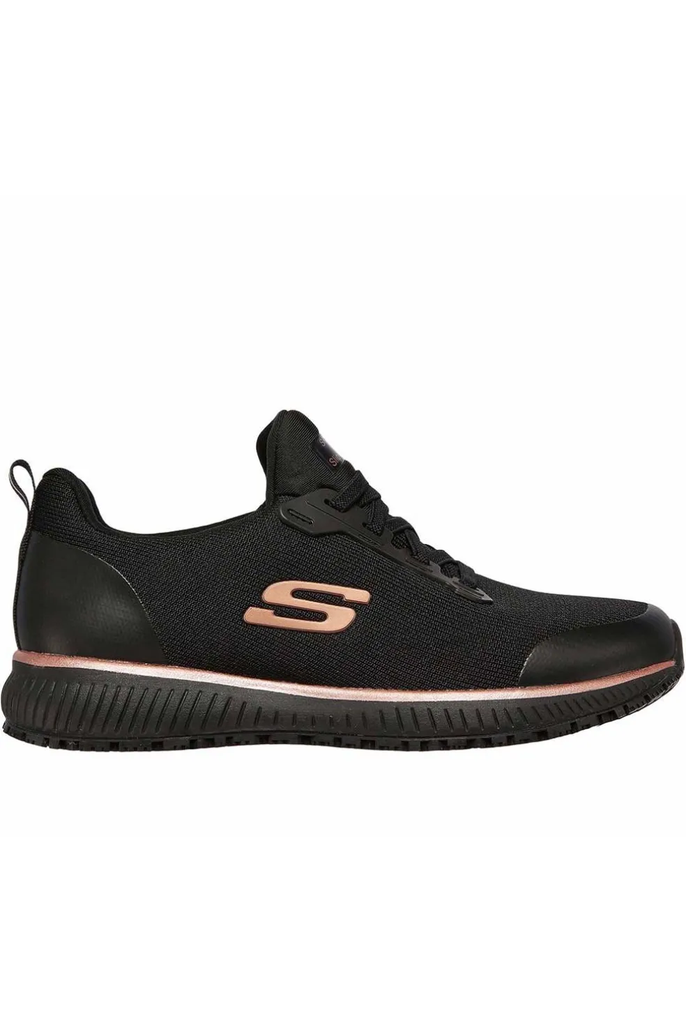 Zapatilla Mujer Skechers Squad SR 77222EC BKRG Negro Oro Rosa