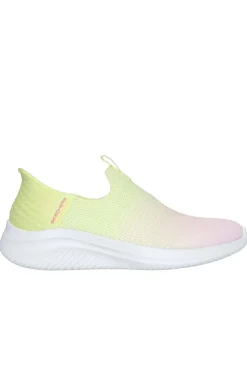 Zapatilla Mujer Skechers Slip ins Ultra Flex 3.0 beauty blend 150183 amarillo rosa