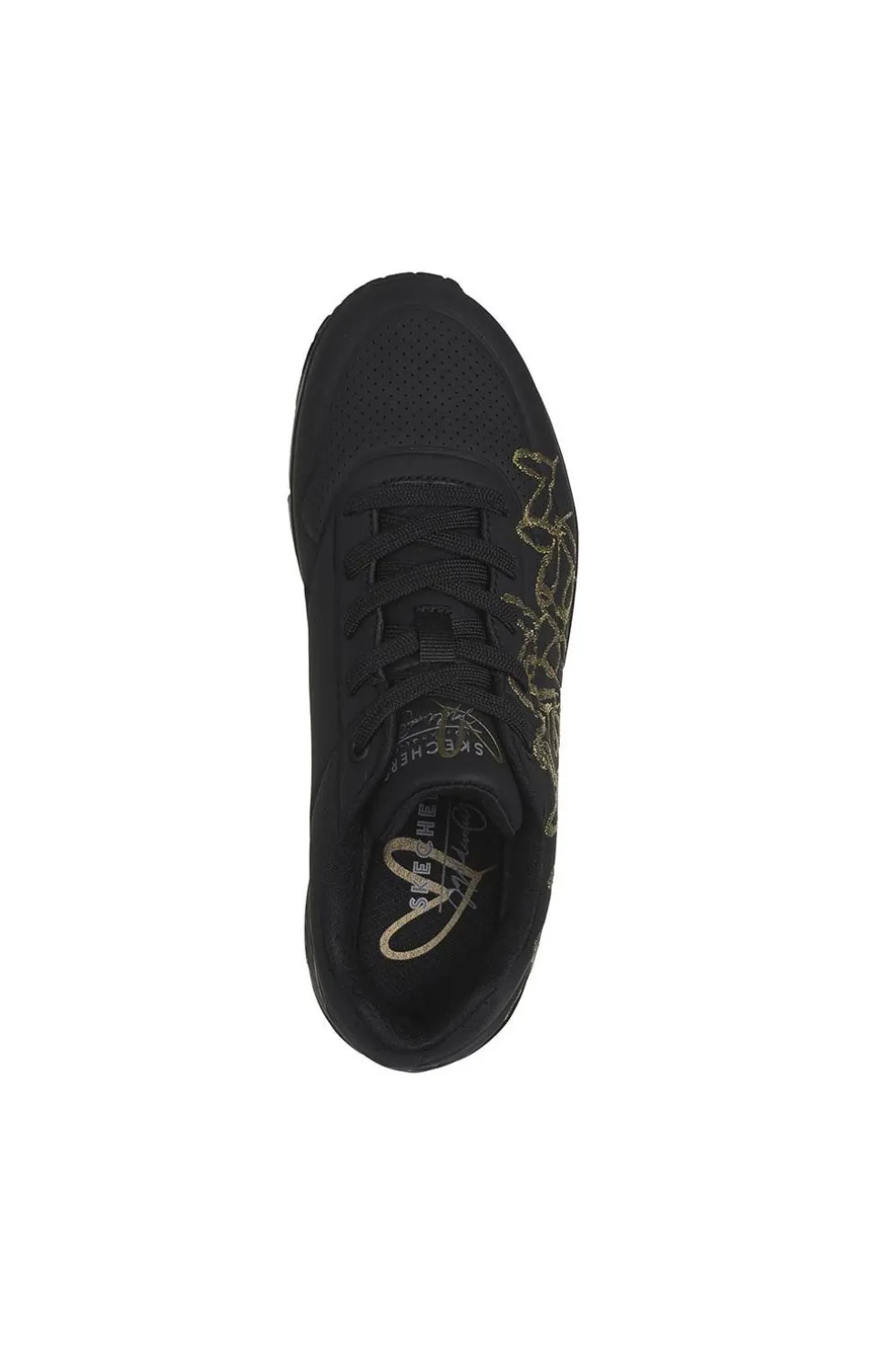 Zapatilla Mujer Skechers Uno Golden Heart 177975 Black Gold