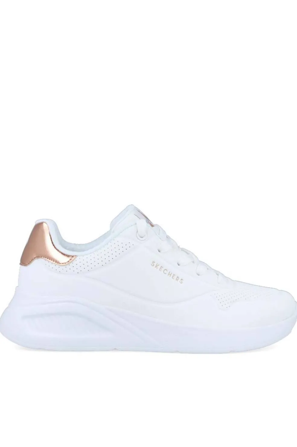 Zapatilla Mujer Skechers UNO Lite Shimmer Along 177291 WHT White