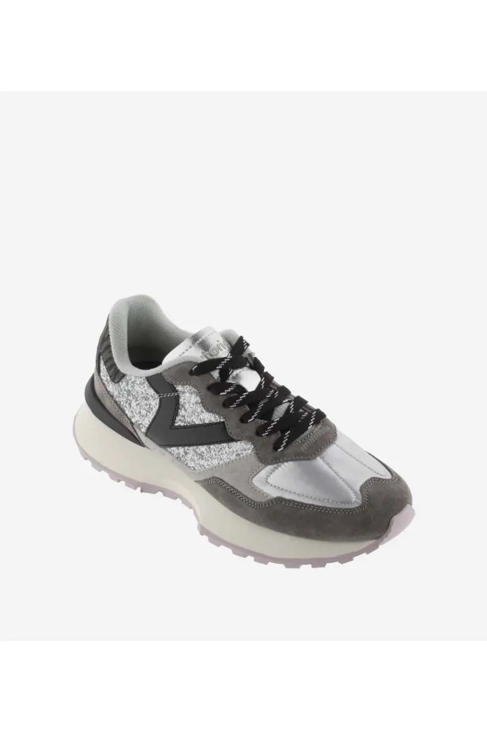 Zapatilla Mujer Victoria rush metal glitter 8807103 plata