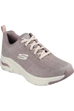 Zapatilla skechers arch fit comfy wave 149414 dark taupe