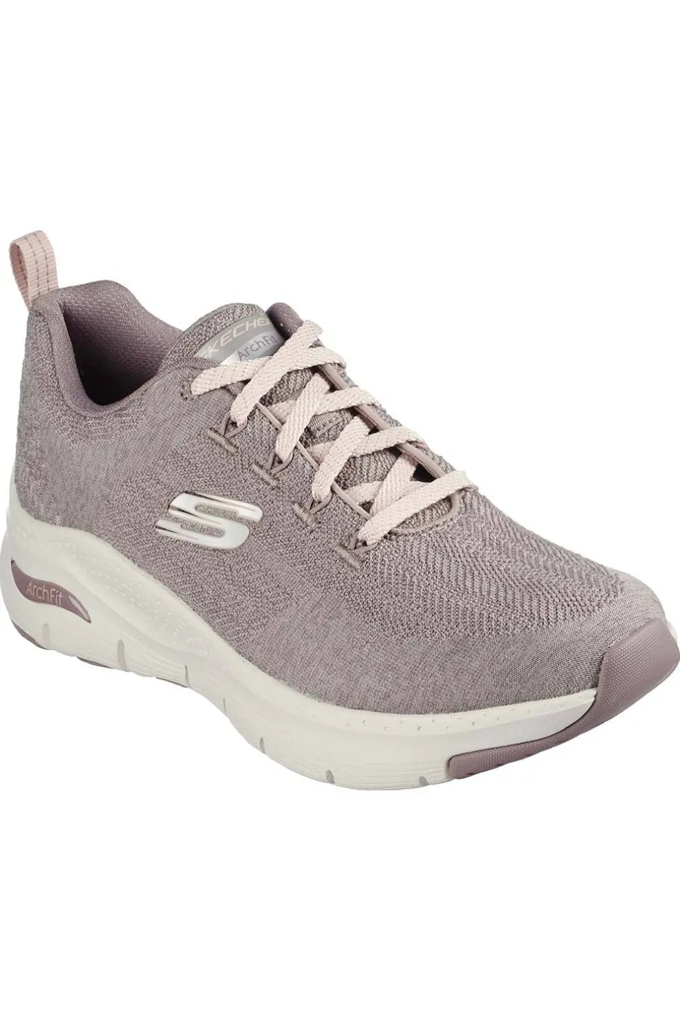 Zapatilla skechers arch fit comfy wave 149414 dark taupe
