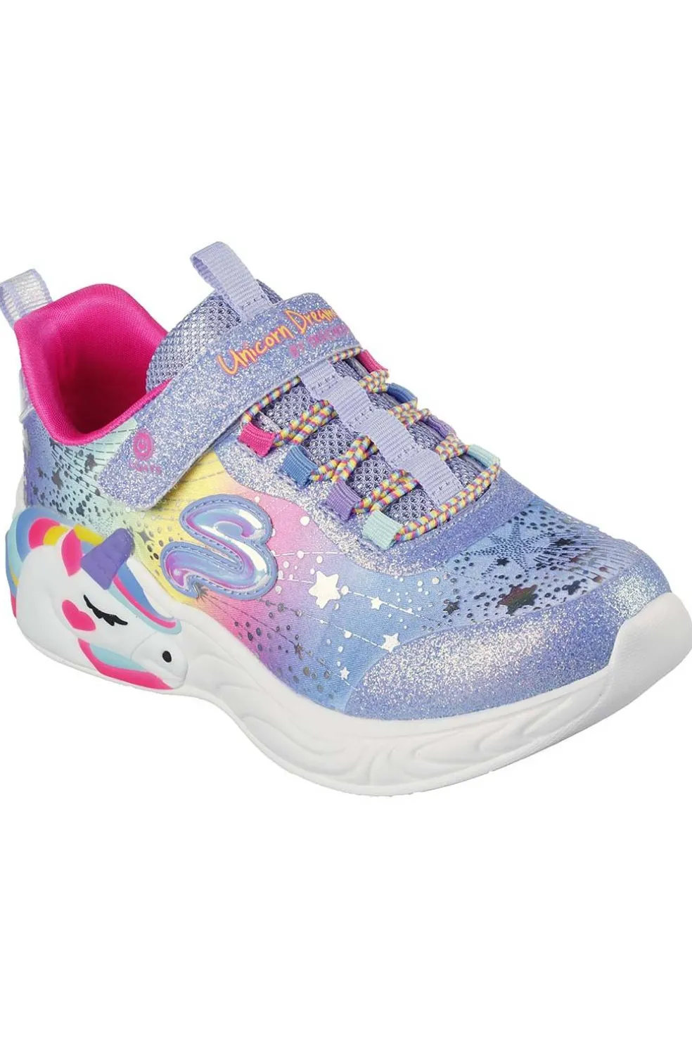 Zapatilla Skechers S lights Unicorn Dreams 302311l azul multi