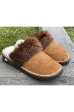 Zapatillas de Casa de Piel Mujer Medinapiel 24601 Camel