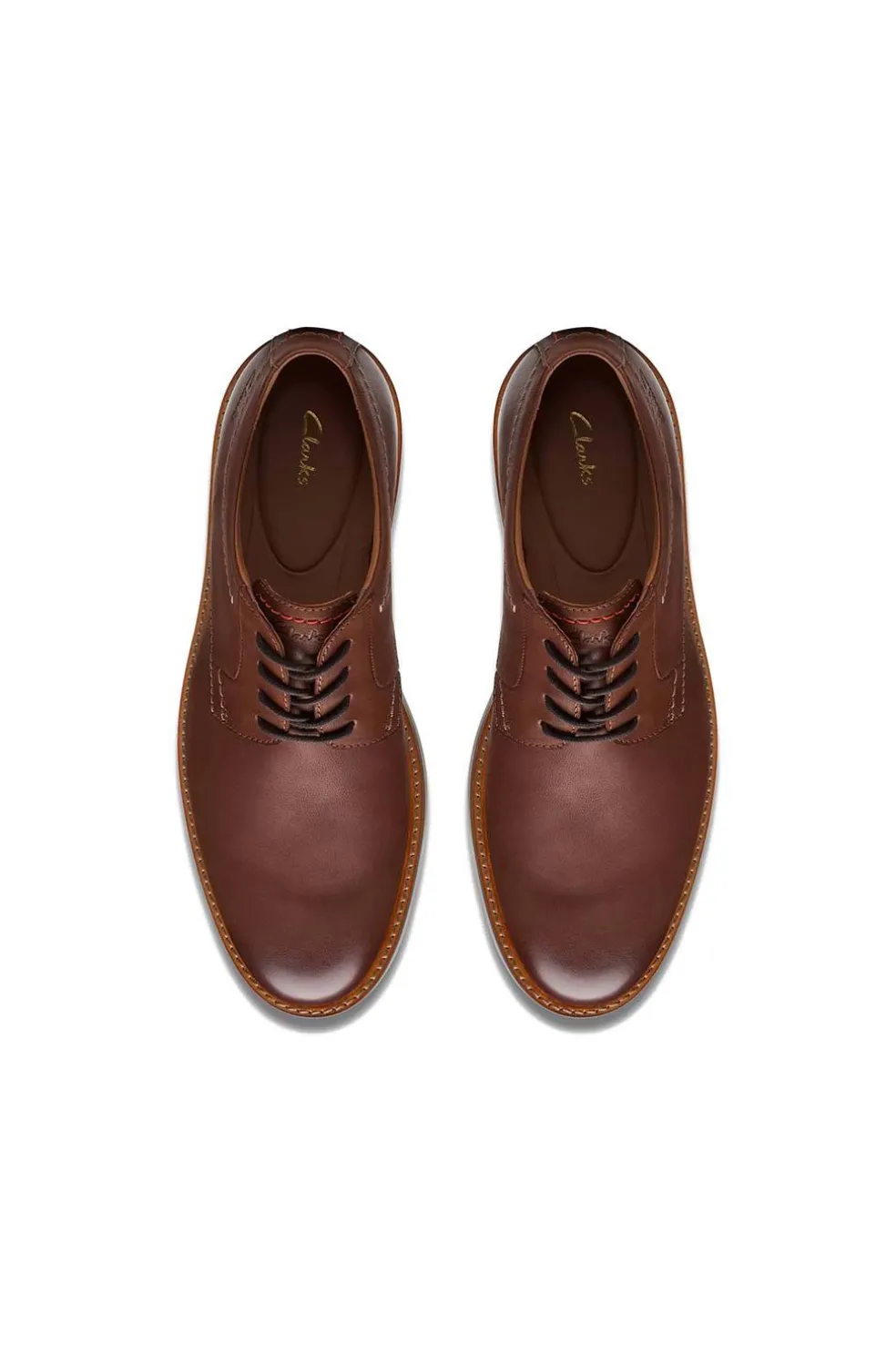 Zapato Clarks Hombre Atticus LTLace Dark Tan Leather