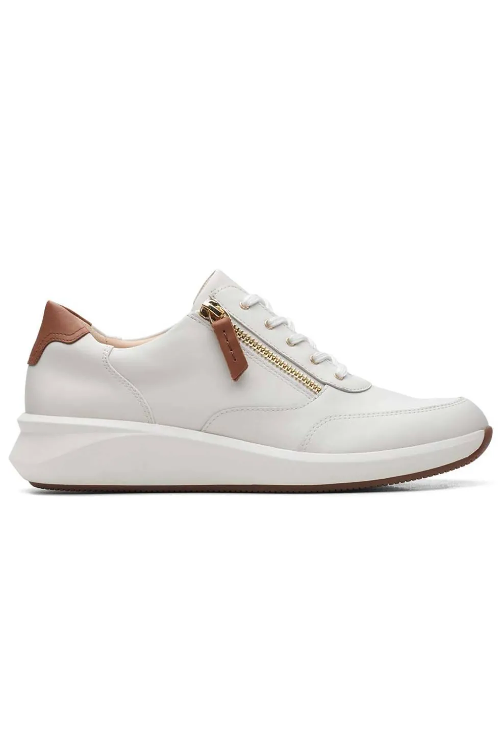 Zapato Clarks Un Rio Zip White Leather