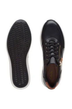 Zapato Clarks Un Rio Zip Black Leather