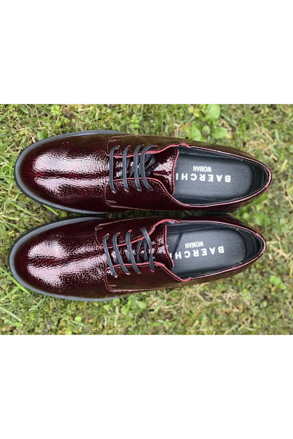 Zapato mujer Baerchi Rebeca 52250 Charol Grabado Burdeos