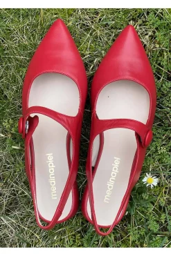 Zapato Mujer Medinapiel 14004 Napa Rojo