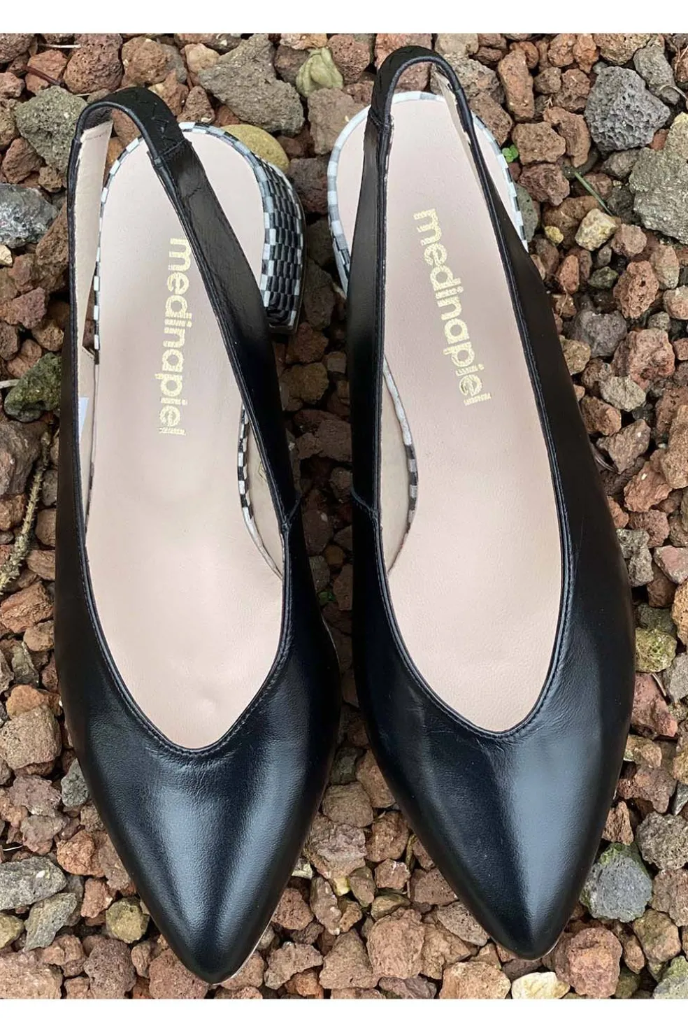 Zapato Mujer Medinapiel 6032 Napa Tricot Negro