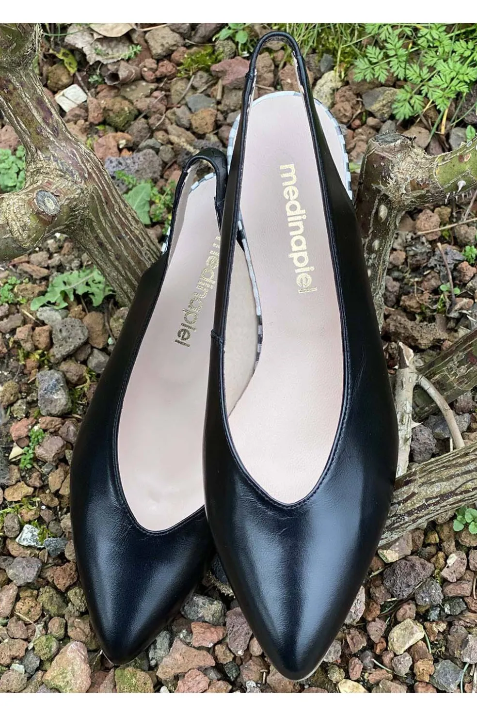 Zapato Mujer Medinapiel 6032 Napa Tricot Negro