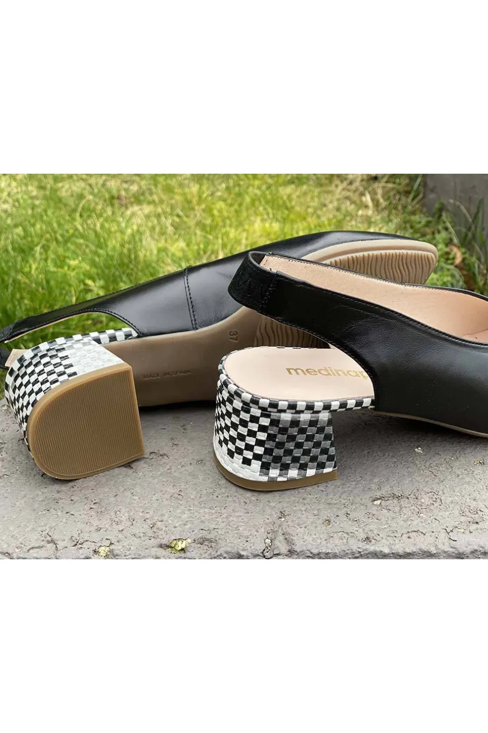 Zapato Mujer Medinapiel 6032 Napa Tricot Negro