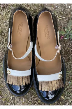 Zapato Nemonic 2394 charol negro hielo bronce