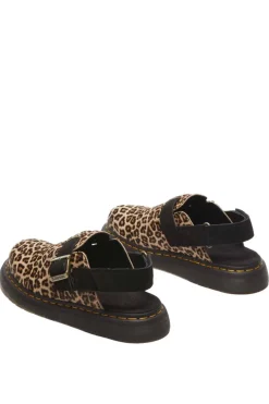 Zueco Dr. Martens Jorge II 41088200 light tan black mini leopard spot hair on eh suede