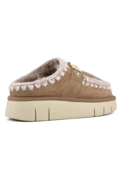 zueco Mou bounce clog metal logo fw531001a pink brown