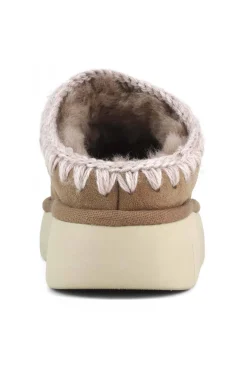 zueco Mou bounce clog metal logo fw531001a pink brown